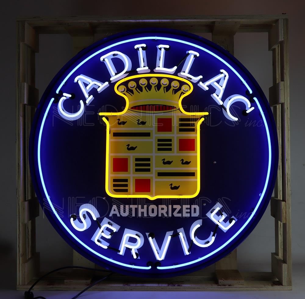 Cadillac Service Neonbord Ø91cm