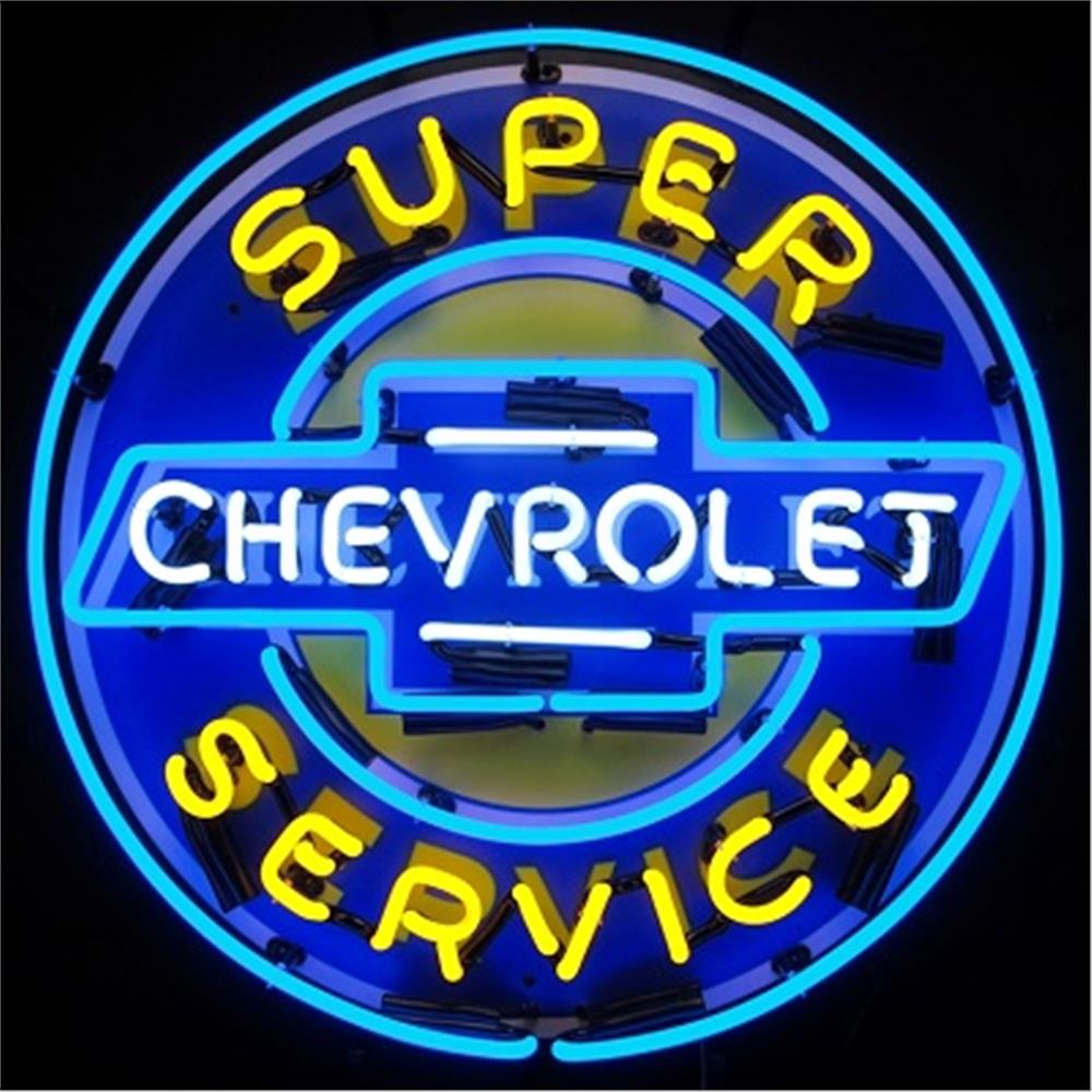 Chevrolet Super Service Neonbord Ø91 cm