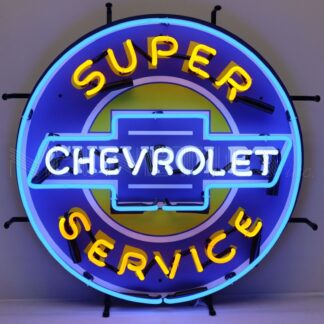 Chevrolet Super Service Neonbord Ø61 cm