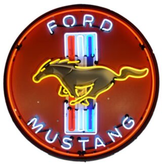 Ford Mustang XL Neonbord Ø91 cm