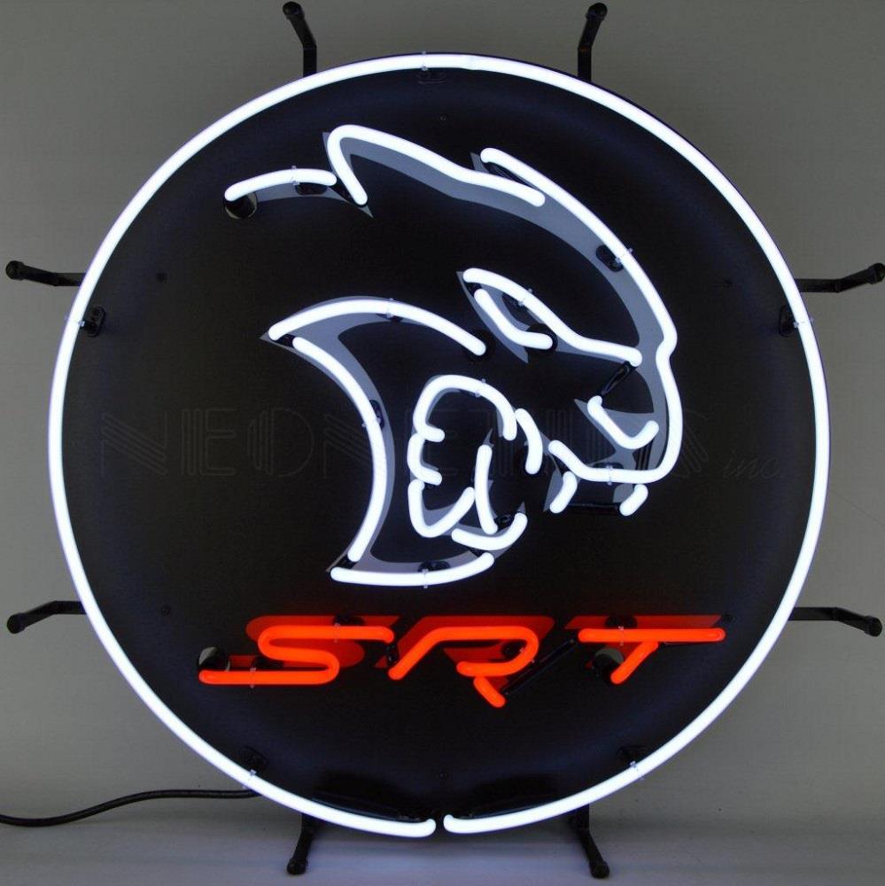 Dodge Hellcat SRT Neonbord Ø61cm