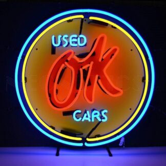 OK Used Cars Neonbord Ø63 cm