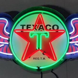 Texaco Neonbord met Steel Can 152 x 48 x 159(h) cm