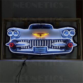 Cadillac Car Front Neon in Stalen Frame 152x71x15cm
