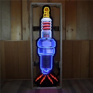 Spark Plug XL Neon in Stalen Frame 152x48cm